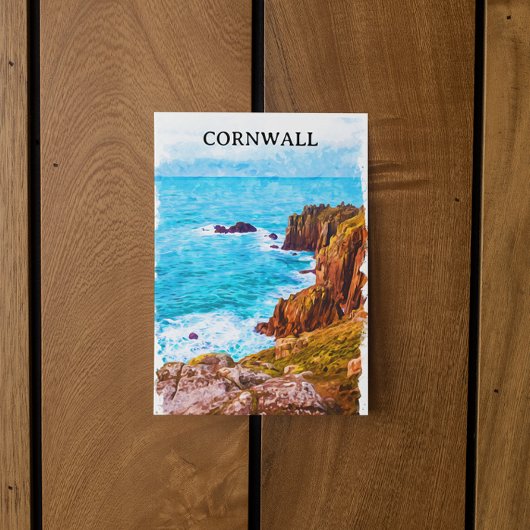 Cornwall Engeland Verenigd Koninkrijk Kustlandscha Briefkaart