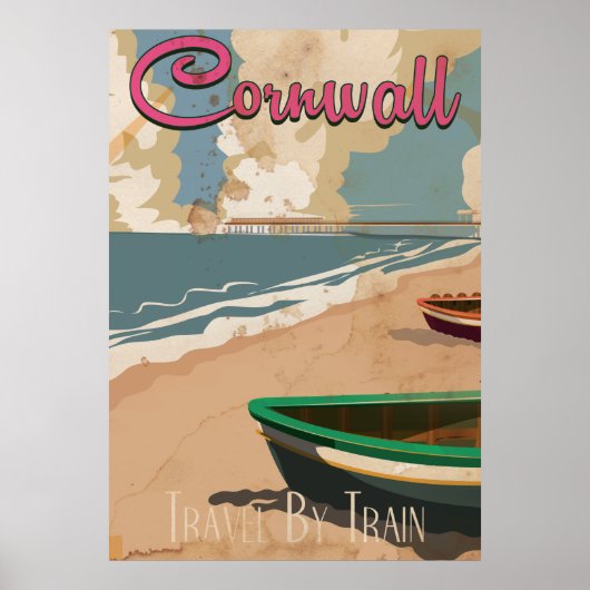 Cornwall, Engeland vintage reisposter Poster (Voorkant)