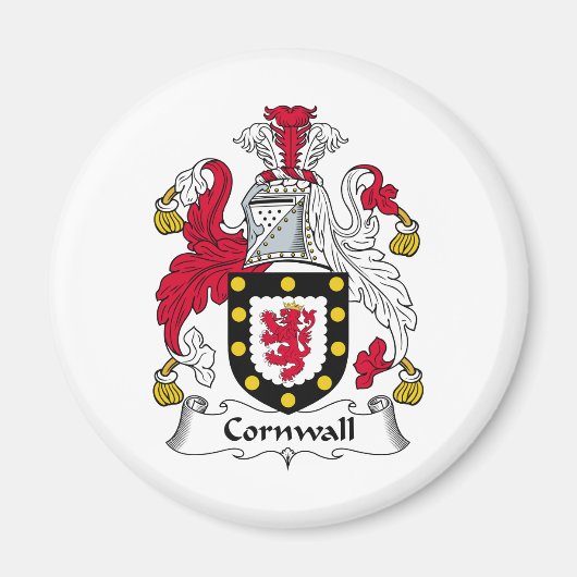 Cornwall Family Crest Magneet (Voorkant)