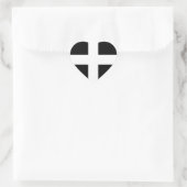 Cornwall Flag Hart Sticker (Tas)