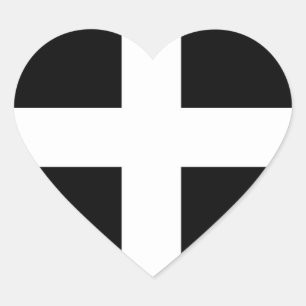 Cornwall Flag Hart Sticker