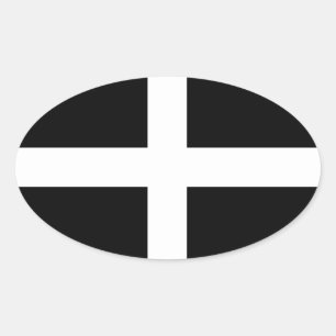 Cornwall Flag Ovale Sticker