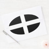 Cornwall Flag Ovale Sticker (Envelop)