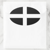 Cornwall Flag Ovale Sticker (Tas)