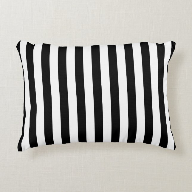 Cornwall flag stripes black white line pattern sym accent kussen (Voorkant)