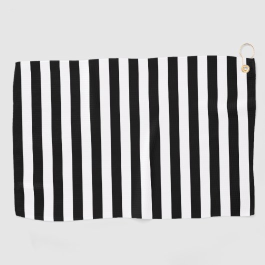 Cornwall flag stripes black white line pattern sym golfhanddoek (Horizontaal)