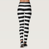 Cornwall flag stripes black white line pattern sym leggings (Achterkant)