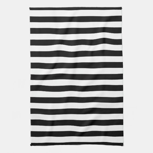 Cornwall flag stripes black white line pattern sym theedoek (Verticaal)