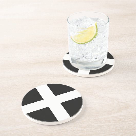 Cornwall Flag Zandsteen Onderzetter (Zijkant)