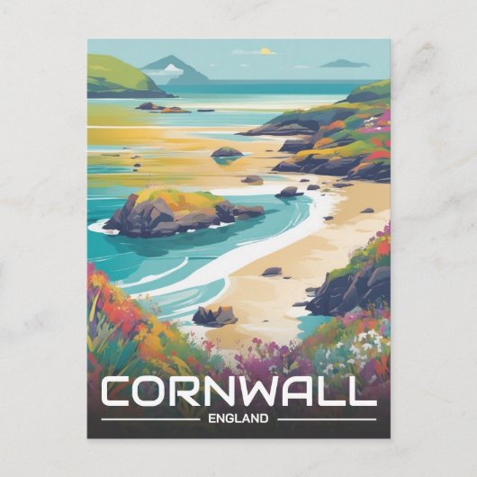 Cornwall graafschap Engeland cornwall kustlijn Feestdagenkaart (Voorkant)