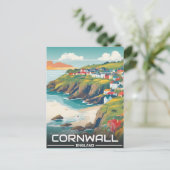 Cornwall graafschap Engeland cornwall kustlijn Feestdagenkaart (Staand voorkant)