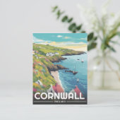 Cornwall graafschap Engeland cornwall kustlijn Feestdagenkaart (Staand voorkant)