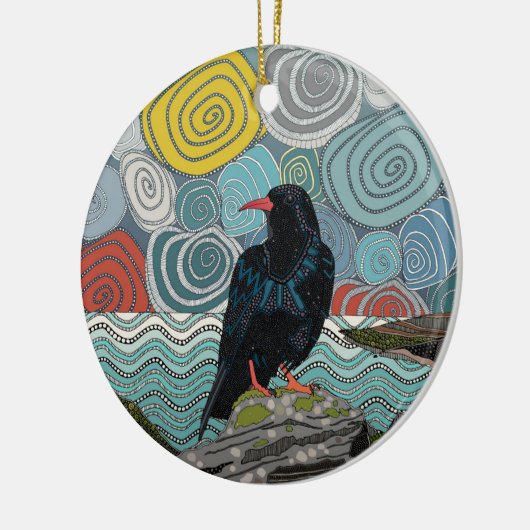 Cornwall-hoest Keramisch Ornament (Links)