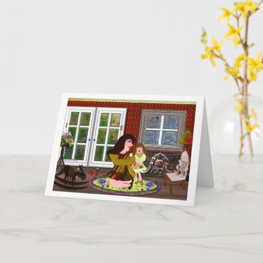 Cornwall huis LeeMarie's creatieve ontwerp Kaart (Gele Bloem)