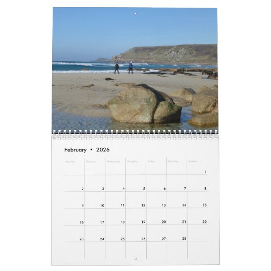 Cornwall kalender 2025 (Feb 2026)
