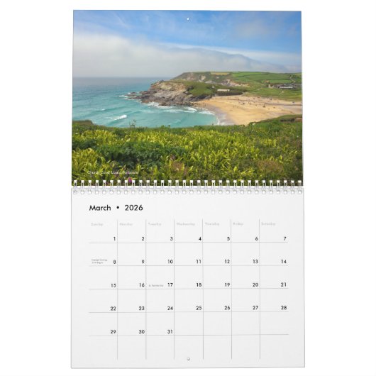 Cornwall-kalender Kalender (Mar 2026)