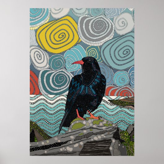 Cornwall kauw poster (Voorkant)