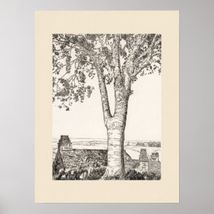 Cornwall Landschapsprint, Eleanor Hughes Re-Strike Poster