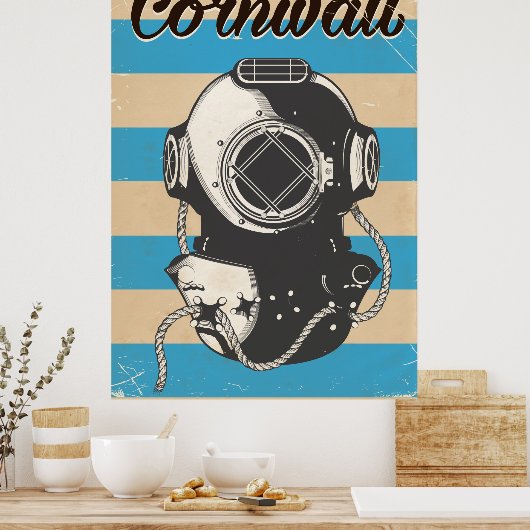 Cornwall Nautische reisposter Poster (Keuken)