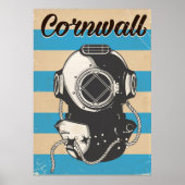 Cornwall Nautische reisposter Poster (Voorkant)