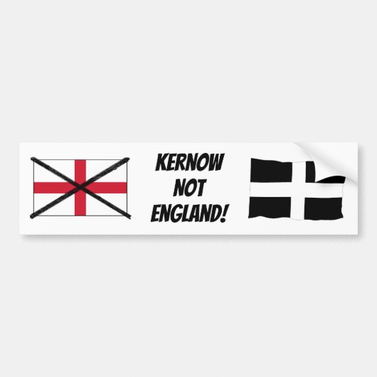 Cornwall niet Engeland bumpersticker (Voorkant)