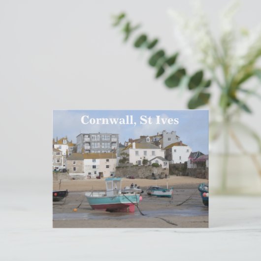 Cornwall, St Ives, een strand uitzicht Briefkaart (Staand voorkant)