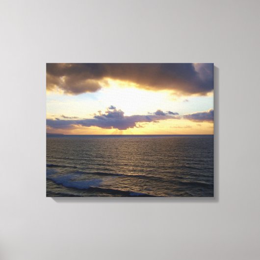 Cornwall Sunset nabar Saint Agnes Poldark Country Canvas Afdruk (Voorkant)