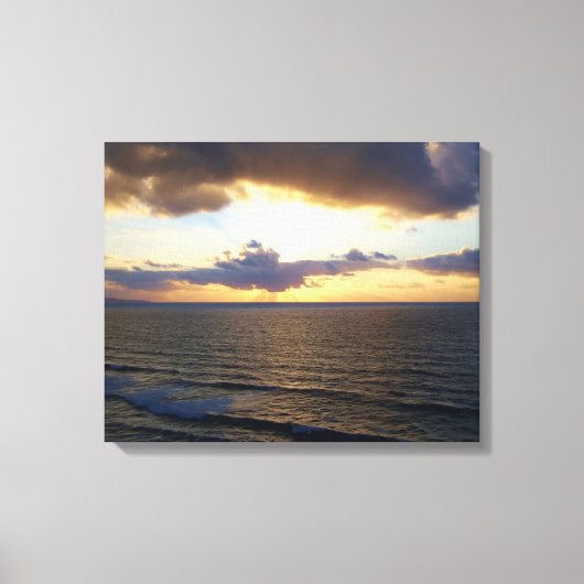 Cornwall Sunset nabar Saint Agnes Poldark Country Canvas Afdruk (Voorkant)