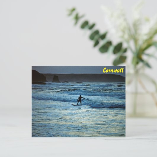 Cornwall surfen briefkaart (Staand voorkant)
