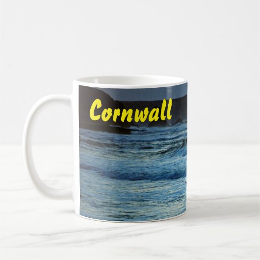 Cornwall surfen koffiemok (Links)