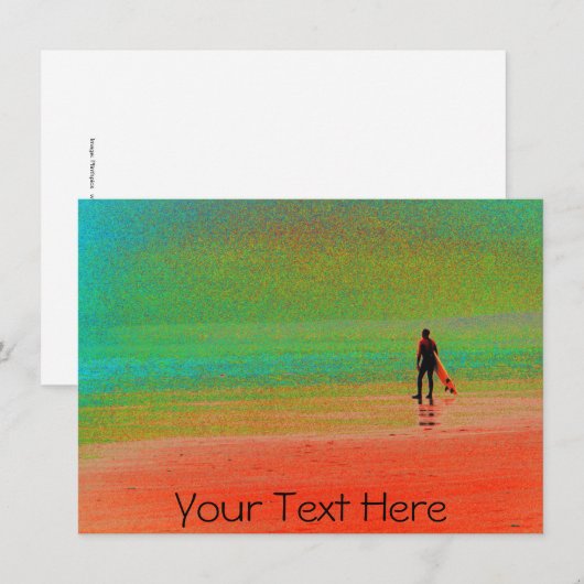  Cornwall surfer-kaart (Voorkant / Achterkant)