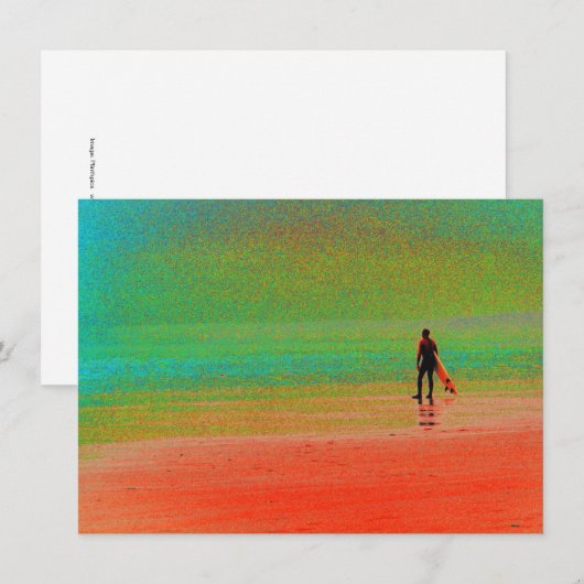 Cornwall surfer-kaart (Voorkant / Achterkant)