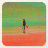 Cornwall surfer kartonnen onderzetters (Voorkant)