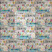 Cornwall typografie stof (Delen)