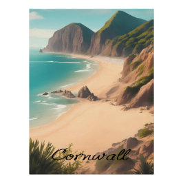 Cornwall UK Strand Reisposter Perfect Poster