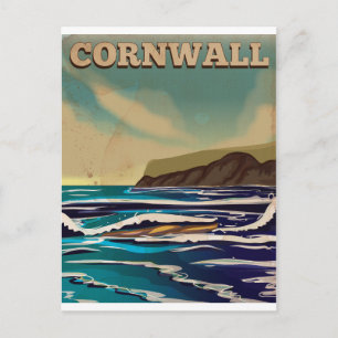 Cornwall vintage reisposter briefkaart