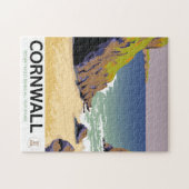 Cornwall vintage stijl reisposter. legpuzzel (Horizontaal)
