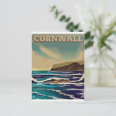 Cornwall Vintage Travel Poster Briefkaart (Staand voorkant)