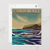 Cornwall Vintage Travel Poster Briefkaart (Voorkant / Achterkant)
