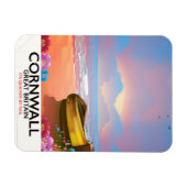 Cornwall vissersboot vintage reisposter magneet (Horizontaal)