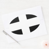 Cornwall vlag..jpg ovale sticker (Envelop)