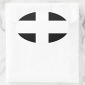 Cornwall vlag..jpg ovale sticker (Tas)