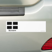 Cornwall vlag met naam in Cornish Bumpersticker (Op auto)
