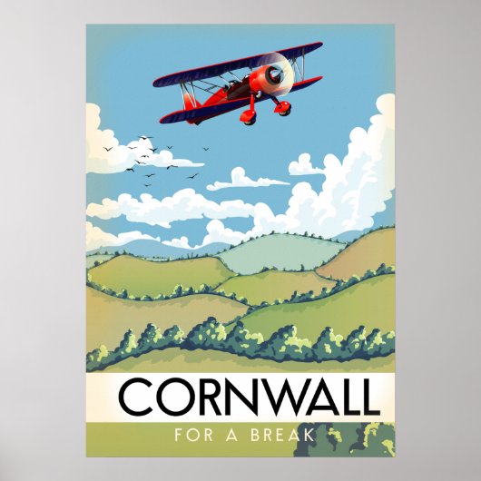 Cornwall voor een vakantie poster (Voorkant)