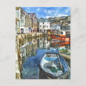 Cornwall Waterverf-Style Briefkaart (Voorkant)