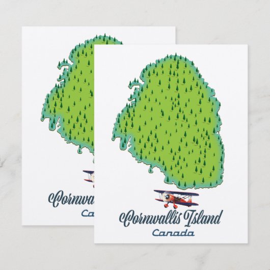 Cornwallis Island, Canada Travel map (Voorkant / Achterkant)
