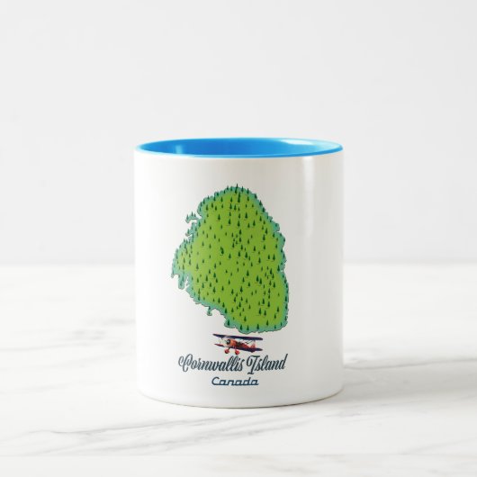 Cornwallis Island, Canada Travel map Tweekleurige Koffiemok (Center)