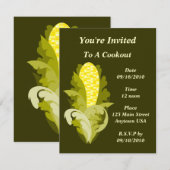 Corny Cookout Uitnodiging (Voorkant / Achterkant)