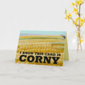 CORNY CORN OP DE COB BIRTHDAY CARDS KAART (Gele Bloem)