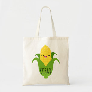 Corny Cute Corn op de Cob Foodie Tote Bag